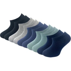10 paar Kids Sneakersokken - SQOTTON® - Multicolor - Maat 31-34