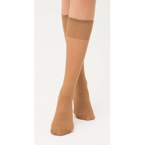 Giulia Kniekousjes - Marea 20 - Pantykousjes - Top comfort - 20D -One Size - Caramel - 4 Paar - Voordeelverpakking