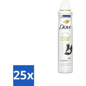 Dove Deodorant Spray - Invisible Dry - 200 ml - Bulkverpakking - 25 stuks