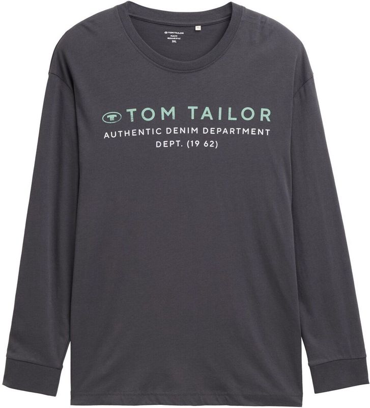 Tom Tailor - Shirt - Lange Mouwen - Met Logoprint