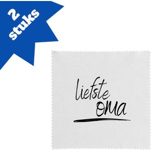 Akyol - liefste oma brillendoekjes - Oma - de liefste oma - verjaardagscadeau - verjaardag - cadeau - cadeautje voor oma - oma artikelen - kado - geschenk - gift - 17,8 bij 17,8 cm - 2 stuks