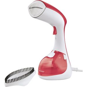 Silvercrest Stoomborstel - Vermogen: 1300 W - Reservoir: ca. 250 ml - Wit/Rood - Voor snel en gemakkelijk gladmaken van kledingstukken - Verticale stoom – voor het bestomen van hangend textiel - Incl. borstelhulpstuk voor steviger materiaal