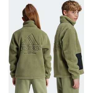 adidas Sportswear Fleece Jack - Kinderen - Groen- 140