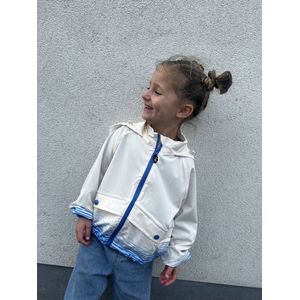 Ducksday - Jas - Windstopper - Waterafstotend - Unisex - Manta - blauw - herfst - Back to school - 110/116 - 6 jaar