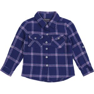 Marineblauw geruit overhemd voor jongens