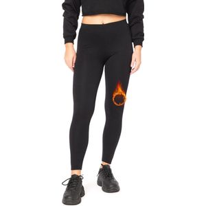 Bellivalini Dames Thermische Legging - Sport - Vrijetijdsbroek - Lang - Sporbroek - BLV-BLV50-320-LE - Zwart - S