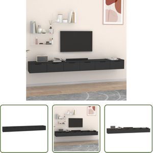 The Living Store Wandkast - Zwevend TV-meubel - 102 x 30 x 20 cm - Zwart