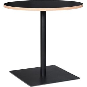 Alterego Zwarte ronde tafel 'FUSION ROUND' - Ø 80 cm