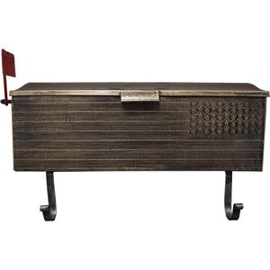Patriotic Metal Outgoing Mail and Newspaper Pendants Wall Mount Mailbox - AZ620-ANTIQUE BRONZE