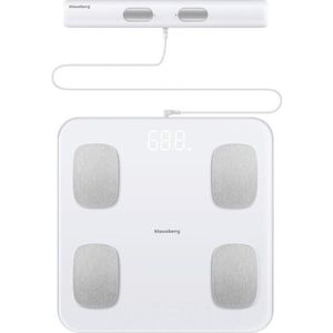 Klausberg - 7853 - Slimme Bluetooth Personenweegschaal - Zwart - Lichaamsanalyse