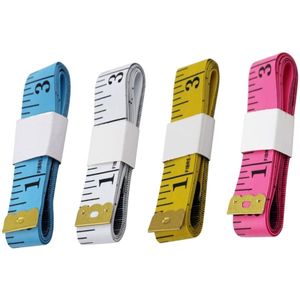 4 Pieces Dubbelzijdige Meetlint - Zacht Lichaamsmeetlint voor Naaiwerk - Flexibele Tape Meetlint voor Lichaamsfitness en Kleding - 150 cm - 4 Kleuren