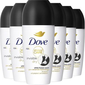 Dove - Advanced Care - Anti-Transpirant Deodorant Roller - 6 x 50 ml - Invisible Dry