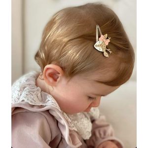 sinterklaas kerst cadeau Haarspelden hertjes met glitter 5cm spelden in goud kleur