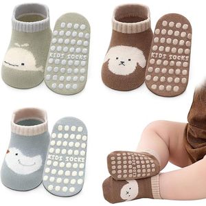 Babysokjes - Antislipsokjes voor baby's - 3 paar kindersokjes - Leuke antislipsokjes met dierenmotief - Antislipsokjes voor baby's van 1-3 jaar. Cadeau voor de zwangerschap.