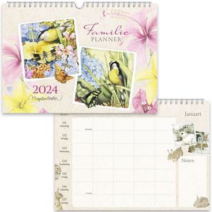 HALLMARK - FAMILIEKALENDER - 2024 - MARJOLEIN BASTIN - 5 PERSONEN - WEEK PER PAGINA - SPIRAAL - 21X30CM (A4 FORMAAT)