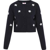 MYMO - Gebreid Vest - Zwart/Wit - Lange Mouw