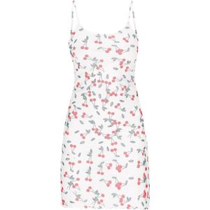 MYMO - Spring Summer - Zomerjurk - Grasgroen - Kersrood - Wit