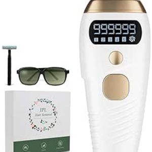 Epilator - Geavanceerd 3-in-1 IPL-ontharingsapparaat met 5 energieniveaus voor pijnloze professionele ontharing op lichaam en gezicht. Geschikt voor vrouwen en mannen, inclusief bikinibenen. Tot 999.990 flitsen!