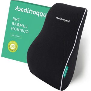 Lendenkussen voor meer comfort op kantoor- thuis- en in de auto met gerichte drukverdeling - rug - wervelkolom - stuitbeen - optimale dichtheid - kiembestendige verkoelende bekleding