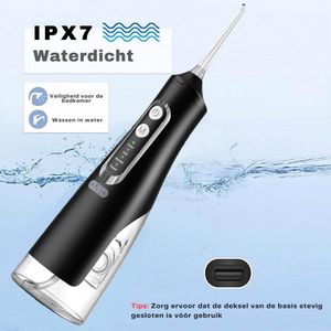 ZRSS® Waterflosser elektrisch - Monddouche draadloos en oplaadbaar - Waterdicht