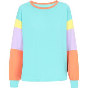 MYMO Shirt  lichtblauw / citroen / lavendel / koraal