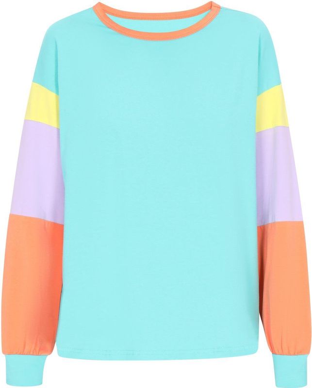 MYMO Shirt  lichtblauw / citroen / lavendel / koraal