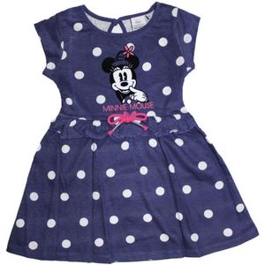 Disney Minnie Mouse zomer jurk - polkadot - blauw - maat 122/128 (8 jaar)