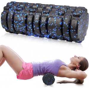 3D-textuur schuimroller – fasciaroller voor rug, wervelkolom en spieren – massagefoamrol voor spierontspanning, fitness en verlichting van spierspanning