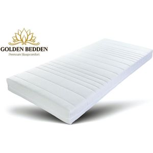GoldenBedden  Eenpersons matrassen  Comfort sg30 Polyether - 80×200×14 - Kindermatras - Anti-allergische wasbare hoes met rits.