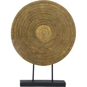 Rasteli Deco Wiel Hout Goud L 42,5 cm x 9 cm x 55.5 cm