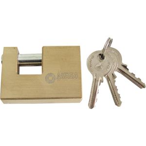 Blokslot extra stevig - 50mm - 3 sleutels - Messing