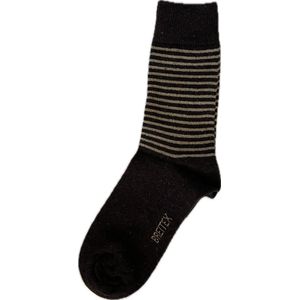 Breitex Gestreepte Sokken - 5 Paar - Bruin - Gestreept - Maat: 39/42 - Englisch Socks - 89% Wol
