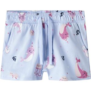 Name It mini meisjes short VIGGA Chambray Blue WALES Regular Fit