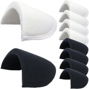 4 Pairs Schoudervulling - Schouder Pads Schuim voor Dames Heren Blazer Jassen Kostuums Kleding Naaigerei (2 Pairs Zwart en 2 Pairs Wit)