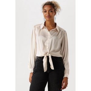Catwalk Junkie Button Up Blouse With Lash Dames - Jurken - Ecru - Maat 34