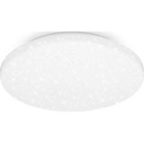 B.K.Licht - Badkamerverlichting - LED Plafondlamp - met ster decor - voor badkamer - IP44 -neutraal wit licht, Ø275 mm, Wit