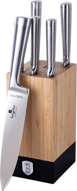 Berlinger Haus - 2804 - 6 delige messenset op bamboe houten standaard - Eternal Collection