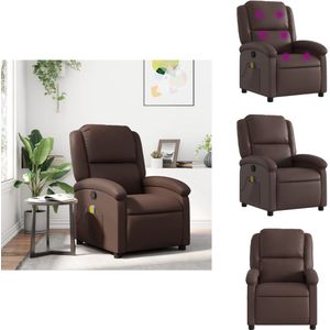 vidaXL Massagestoel - Massagestoelen - Fauteuil - Relaxfauteuil - Massagestoel verstelbaar kunstleer bruin