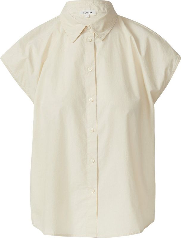 s.Oliver - Blouse - Beige - Klassieke Blouse - Katoen