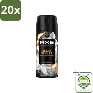 20 x AXE - Deodorant Spray - Black Vanilla - Zoet & Kruidig - Verzorgend - 150 ml - Grootverpakking - AXE Deodorant - Black Vanilla - Mannelijke Geur - Zoete Geur - Kruidige Geur