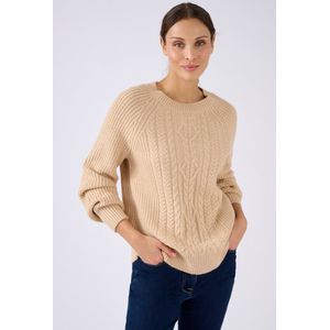 Damart - Kabelgebreide Thermolactyl trui - Dames - Beige - XS