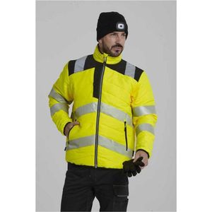 PW3 Hi-Vis Gewatteerd Jack - Oranje - Polyester - Waterresistent