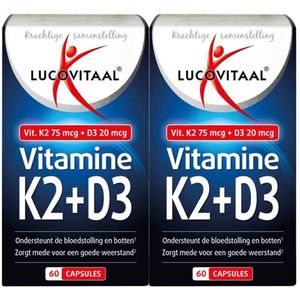 Lucovitaal Vitamine K2 + D3 - 2 x 60 capsules - Voordeelverpakking