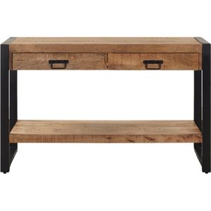 Deco4yourhome® - Wandtafel - Mangohout - Metaal - 120cm - Joan