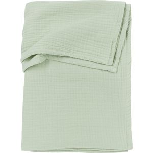 Meyco Baby Uni ledikant laken - pre-washed hydrofiel - soft green - 100x150cm