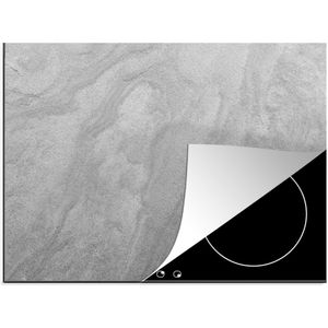 KitchenYeah - Inductie beschermer - Steen - Structuren - Grijs - Design - Stenen look - Kookplaat beschermer - Inductie fornuis - 59x52 cm - Afdekplaat voor kookplaat - Inductiemat