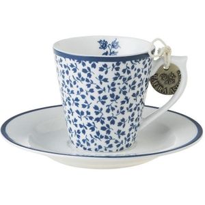 Laura Ashley Blueprint Collectables Laura Ashley Giftset 2 Kop en Schotels Espresso 9 cl.