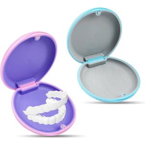 Opbergdoos voor Tandheelkundige Apparaten - 2 Stuks - Duurzaam en Hygiënisch - Geschikt voor Kunstgebitten en Beugels