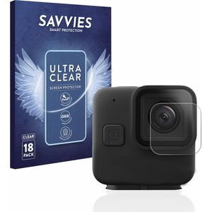 Savvies - Screenprotector voor GoPro Hero 11 mini Lens (Behuizing) - Folie Beschermfolie transparant 18 Stuks