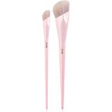 Jessup - Roze - Make-up Kwasten Set - 2 Stuks - Premium Synthetische Gezicht Make-up Kwasten